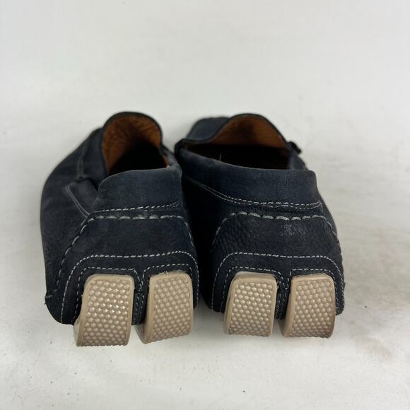 Clarks Davont Drive Loafers Mens 12 Blue Leather Slip-On Square Toe Casual Shoes - Picture 7 of 10